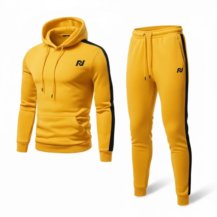 Nancefit Premium Hoodie Tracksuit – Yellow